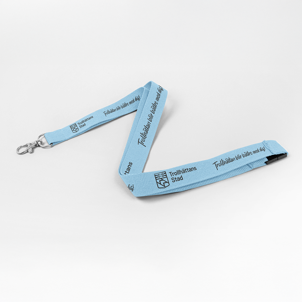 Nyckelband, Trollhättan blir bättre med dig! Ljusblå
