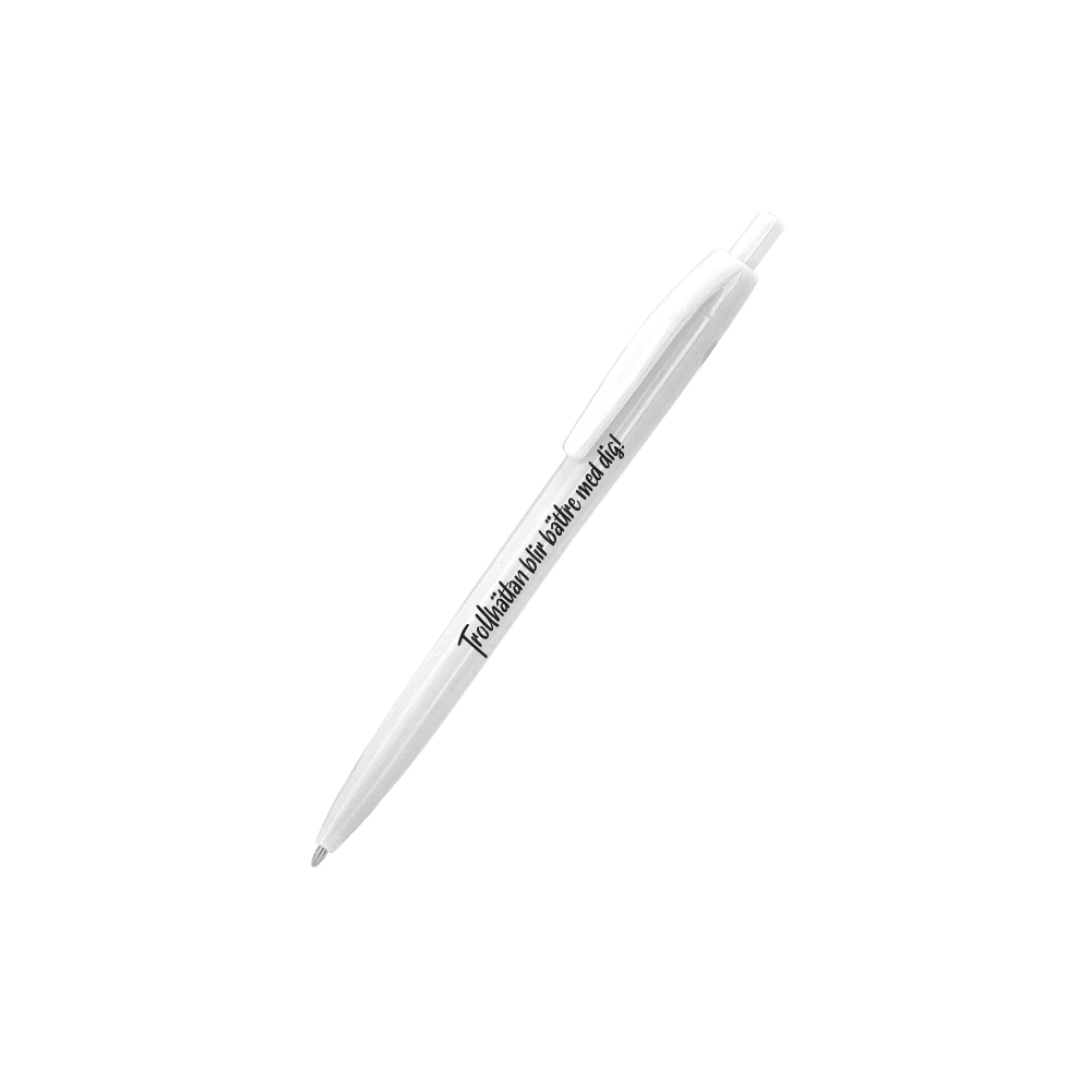 Bläckpenna, Trollhättan blir bättre med dig! Vit